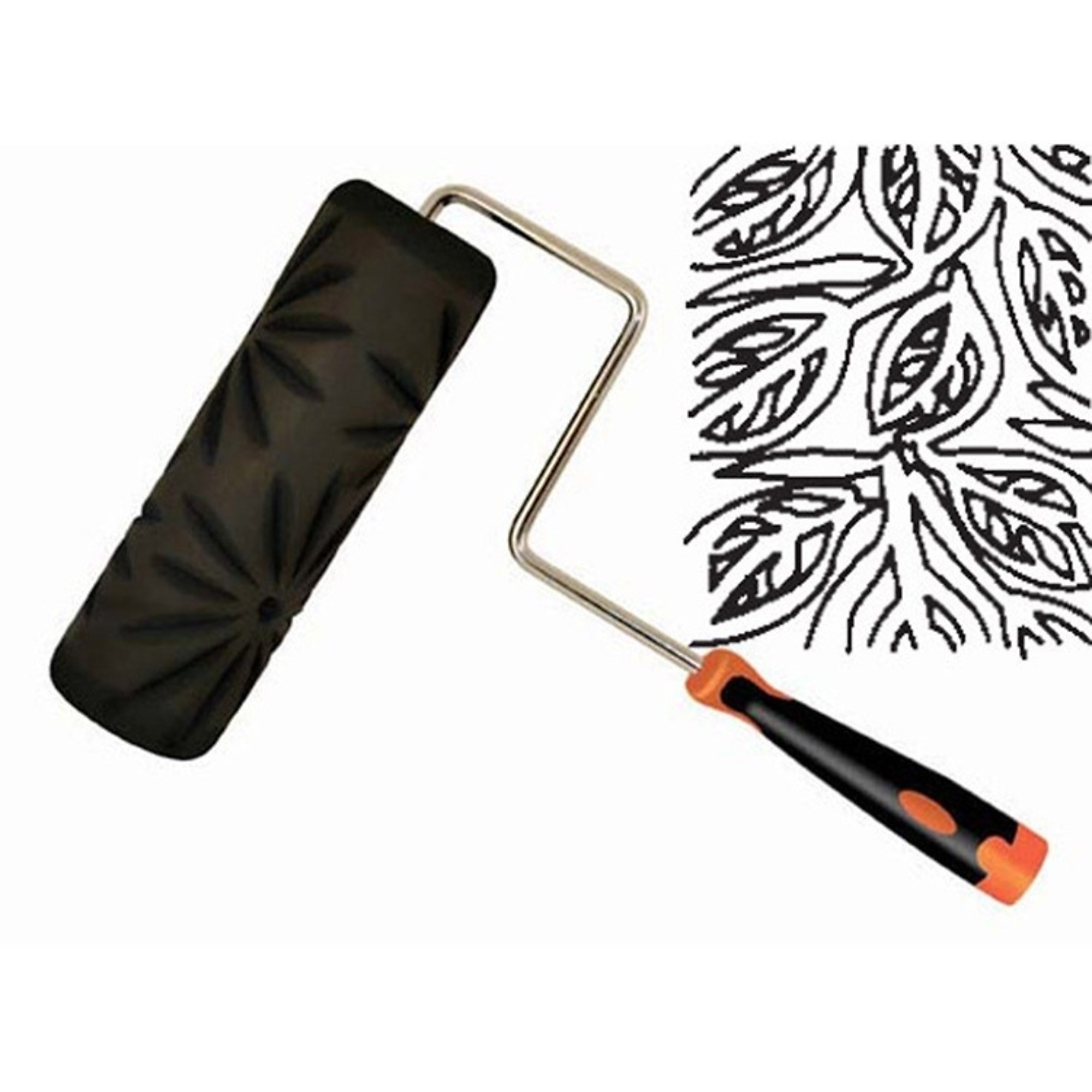 Kraft Tools DW185R Decorative Texture Roller - Vine w/Roller Frame